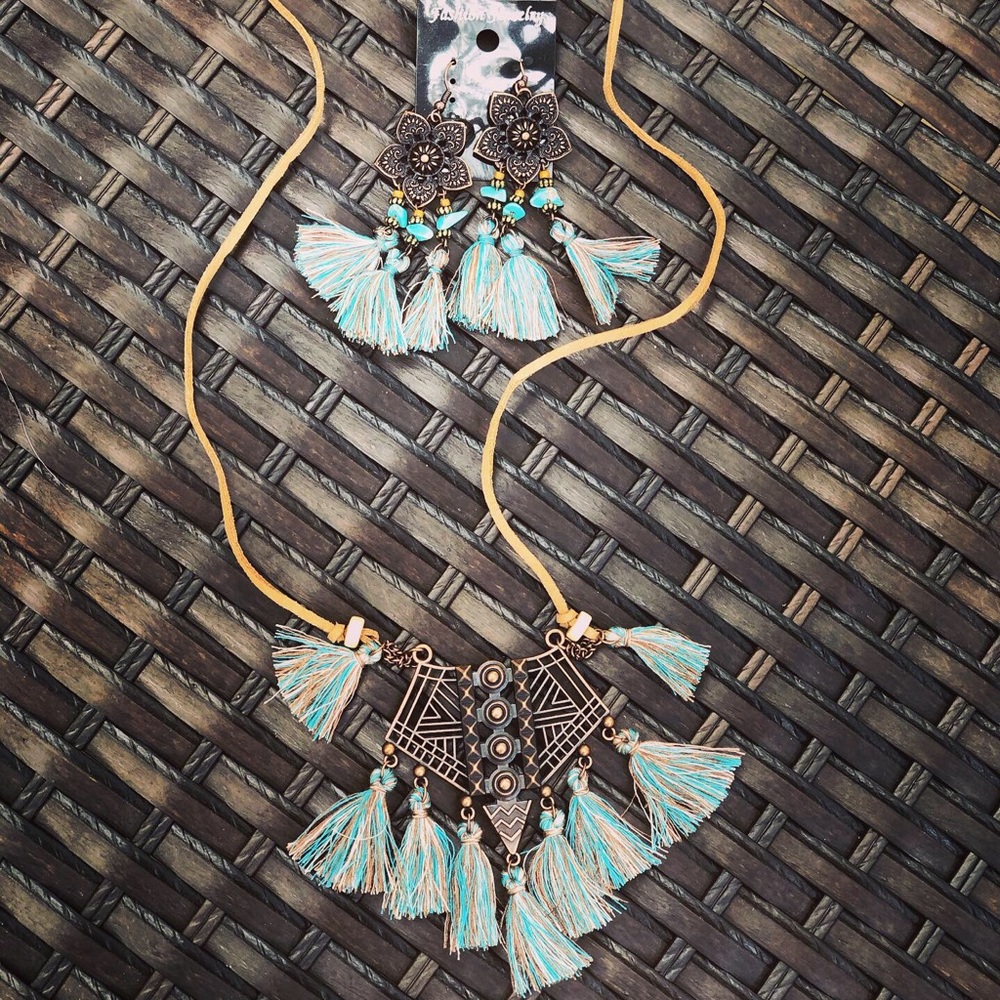 Multi aqua/brown color set